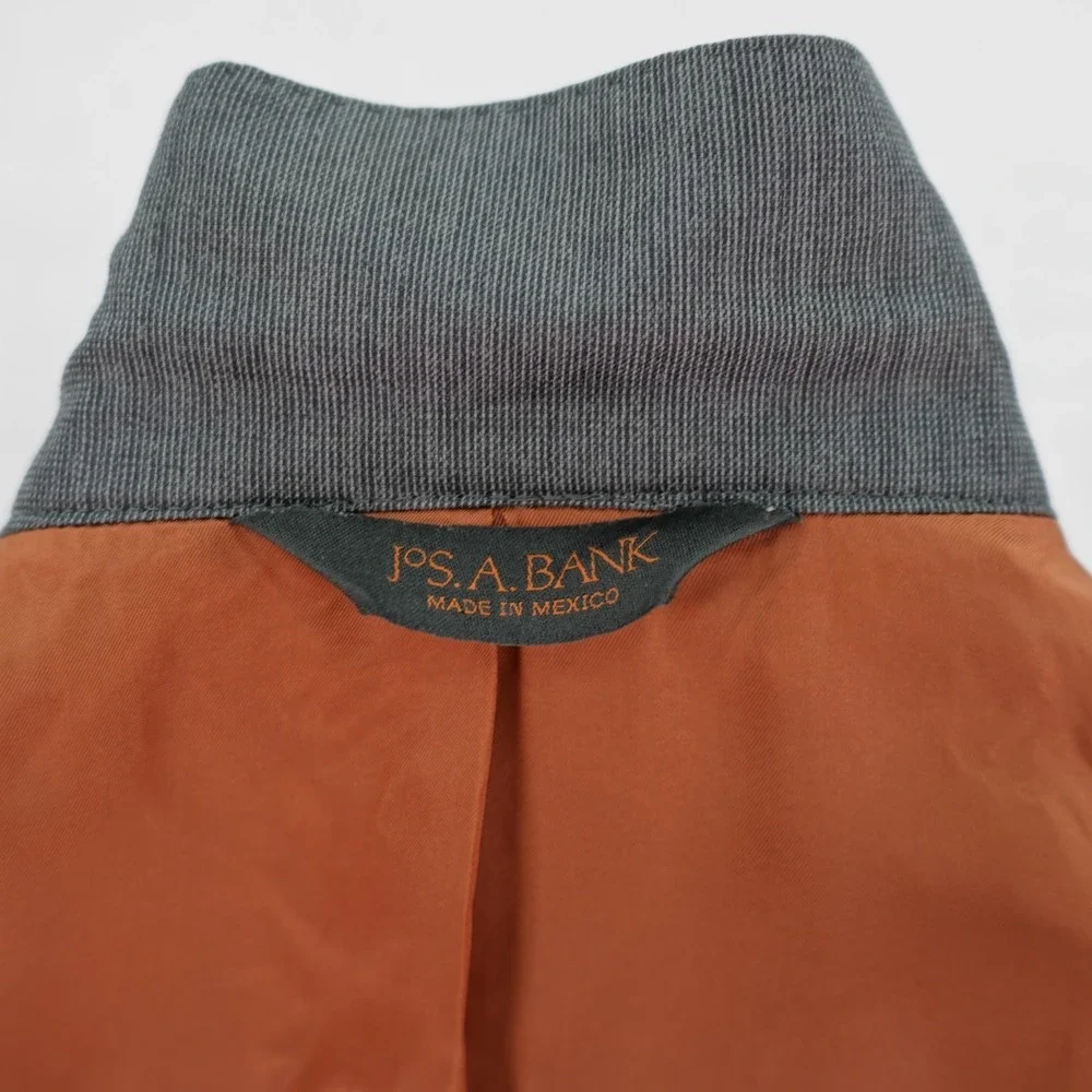 Joseph Jos A Bank Wool Gray Check Blazer 36S‎ Tagged 38R Probaly A Slim Fit 38R